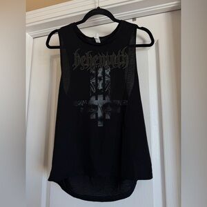 ~SOLD~Behemoth Band Black Sleeveless Graphic Top